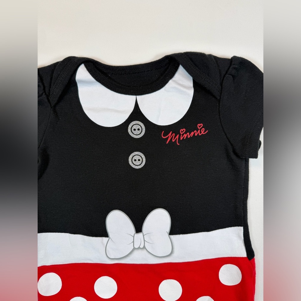 DISNEY BABY Girls’ Minnie Mouse Character One Piece Polka Dot‎ Bodysuit Size 24M - Picture 3 of 8
